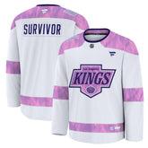Los Angeles Kings Fanatics Hockey Fights Cancer Survivor Practice Jersey