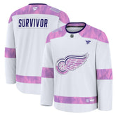Detroit Red Wings Fanatics Hockey Fights Cancer Survivor Practice Jersey