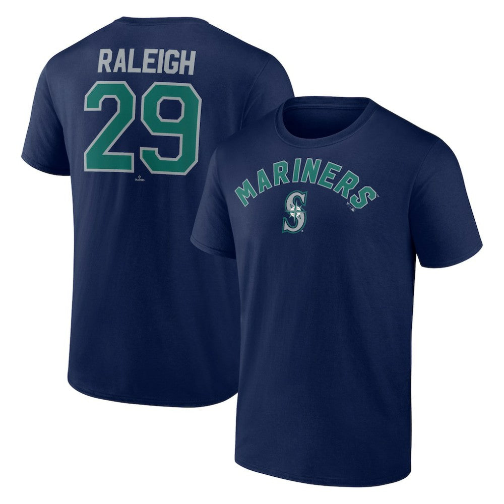 Cal Raleigh Seattle Mariners Winning Streak Name & Number T-Shirt - Navy