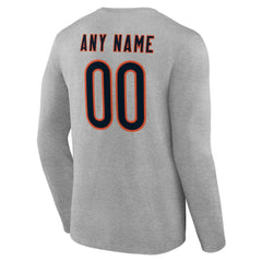 NFL Chicago Bears Team Authentic Personalized Name & Number Long Sleeve T-Shirt
