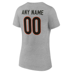 NFL Cincinnati Bengals Women's Team Authentic Personalized Name & Number V-Neck T-Shirt