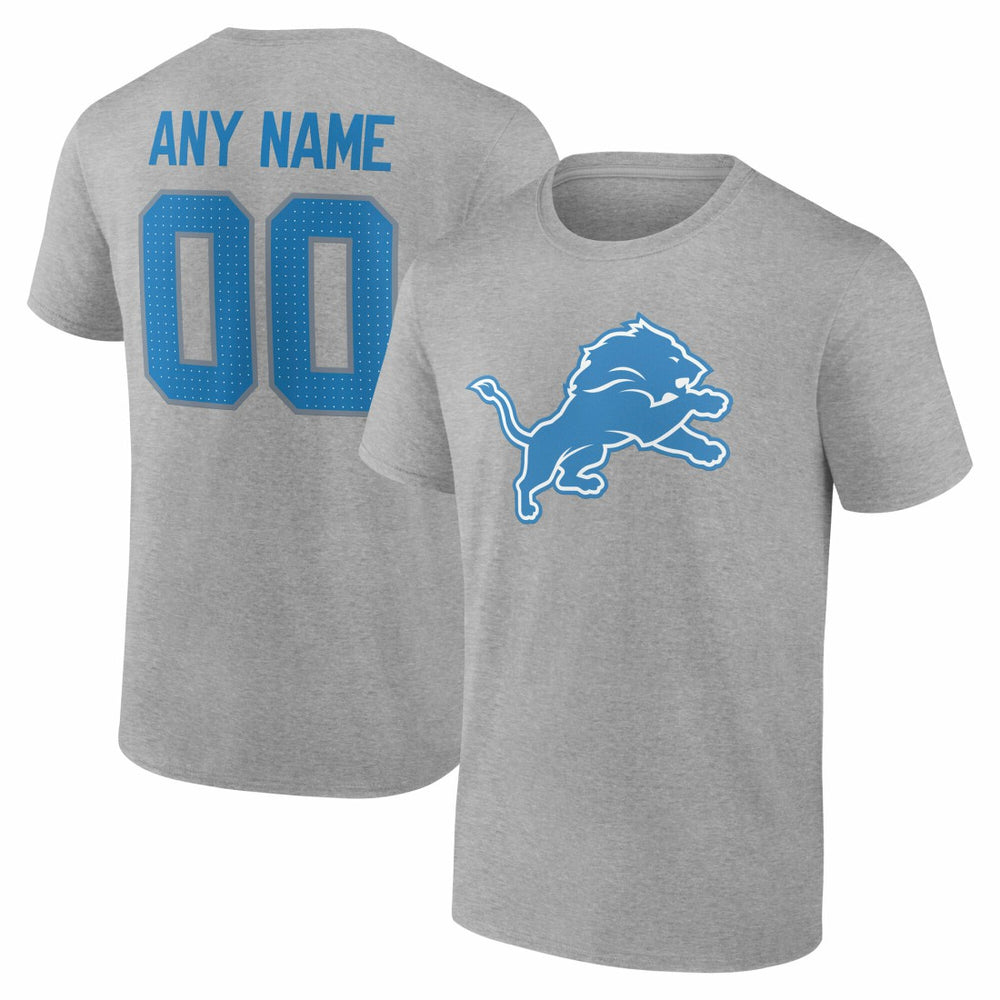 NFL Detroit Lions Team Authentic Personalized Name & Number T-Shirt