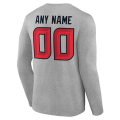NFL Houston Texans Team Authentic Personalized Name & Number Long Sleeve T-Shirt