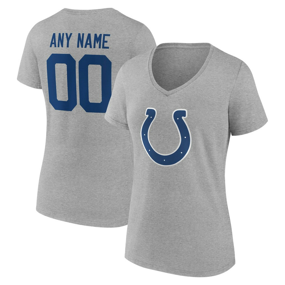 NFL Indianapolis Colts Women's Team Authentic Personalized Name & Number V-Neck T-Shirt