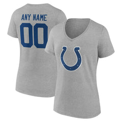 NFL Indianapolis Colts Women's Team Authentic Personalized Name & Number V-Neck T-Shirt