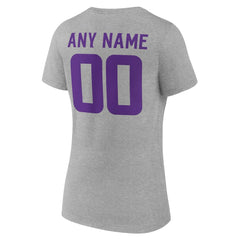 NFL Minnesota Vikings Women's Team Authentic Personalized Name & Number V-Neck T-Shirt