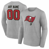 NFL Tampa Bay Buccaneers Team Authentic Personalized Name & Number Long Sleeve T-Shirt
