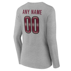 NFL Washington Commanders Women's Team Authentic Personalized Name & Number Long Sleeve V-Neck T-Shirt