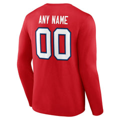NFL Buffalo Bills Team Authentic Personalized Name & Number Long Sleeve T-Shirt