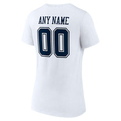 NFL Dallas Cowboys Women's Team Authentic Personalized Name & Number V-Neck T-Shirt