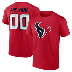 NFL Houston Texans Team Authentic Personalized Name & Number T-Shirt