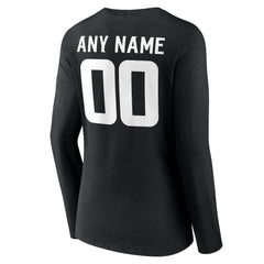 NFL Minnesota Vikings Women's Team Authentic Personalized Name & Number Long Sleeve V-Neck T-Shirt