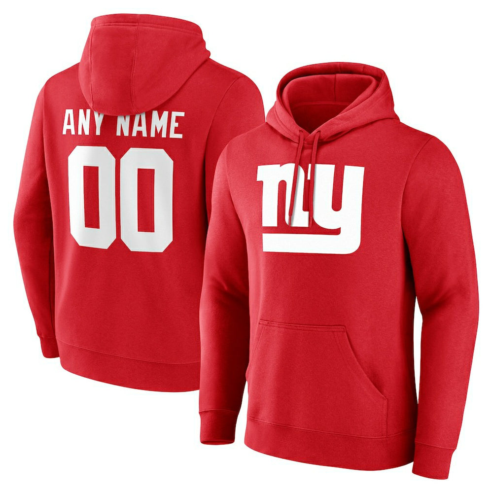 NFL New York Giants Team Authentic Personalized Name & Number Hoodie