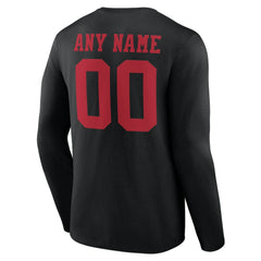 NFL San Francisco 49ers Team Authentic Personalized Name & Number Long Sleeve T-Shirt
