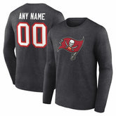 NFL Tampa Bay Buccaneers Team Authentic Personalized Name & Number Long Sleeve T-Shirt