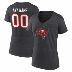NFL Tampa Bay Buccaneers Women's Team Authentic Personalized Name & Number V-Neck T-Shirt