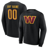 NFL Washington Commanders Team Authentic Personalized Name & Number Sweatshirt