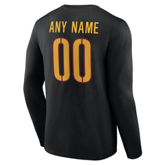 NFL Washington Commanders Team Authentic Personalized Name & Number Long Sleeve T-Shirt