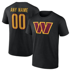 NFL Washington Commanders Team Authentic Personalized Name & Number T-Shirt