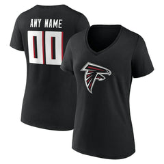 NFL Atlanta Falcons Women's Team Authentic Personalized Name & Number V-Neck T-Shirt