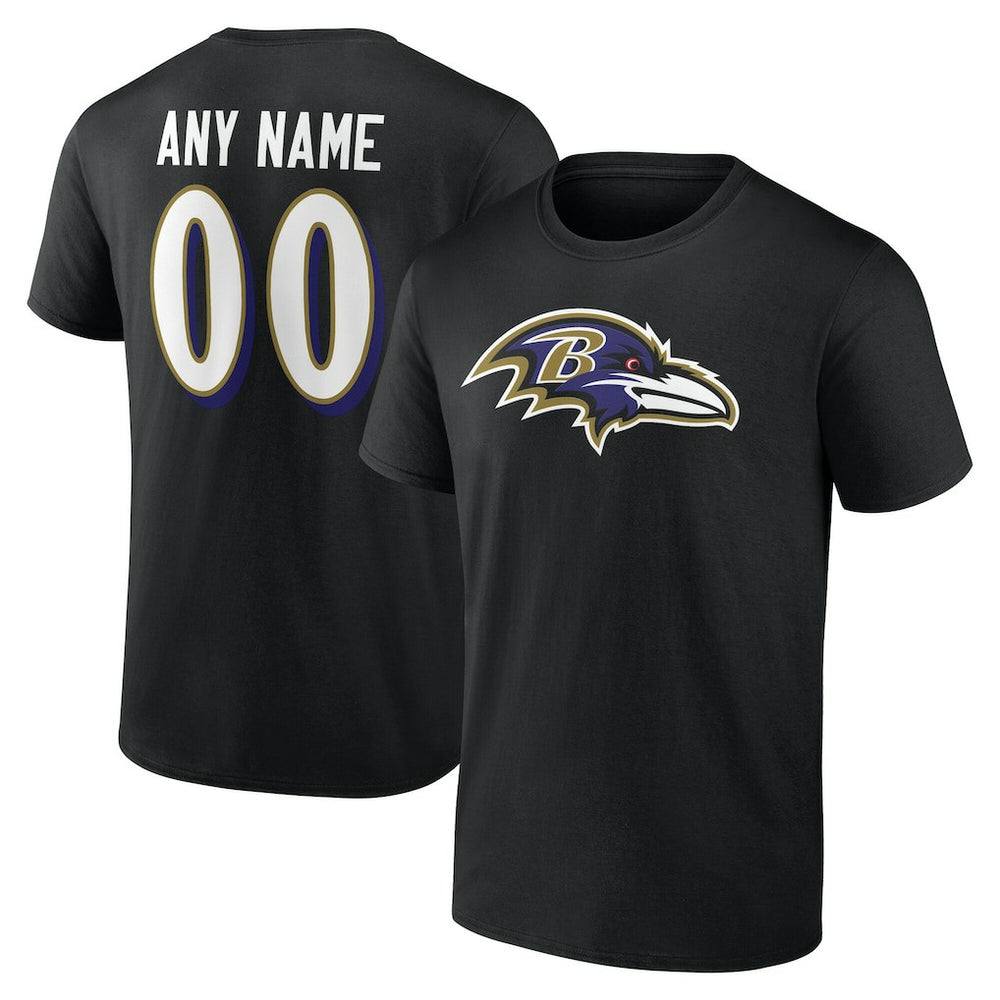 NFL Baltimore Ravens Team Authentic Personalized Name & Number T-Shirt