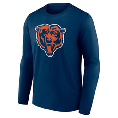 NFL Chicago Bears Team Authentic Personalized Name & Number Long Sleeve T-Shirt