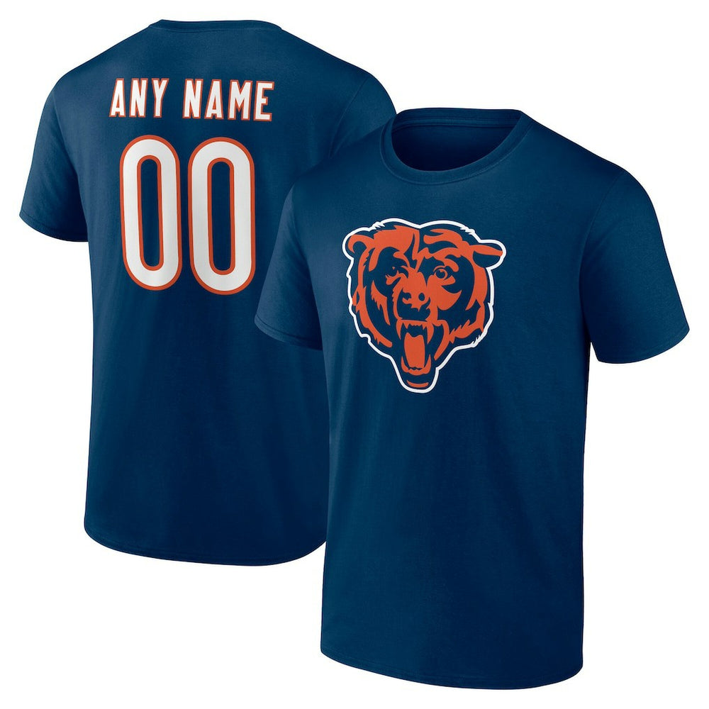 NFL Chicago Bears Team Authentic Personalized Name & Number T-Shirt