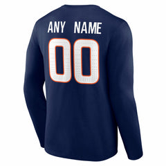NFL Denver Broncos Team Authentic Personalized Name & Number Long Sleeve T-Shirt