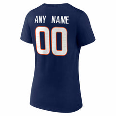 NFL Denver Broncos Women's Team Authentic Personalized Name & Number V-Neck T-Shirt