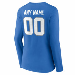 NFL Detroit Lions Women's Team Authentic Personalized Name & Number Long Sleeve V-Neck T-Shirt