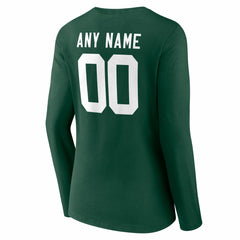NFL Green Bay Packers Women's Team Authentic Personalized Name & Number Long Sleeve V-Neck T-Shirt