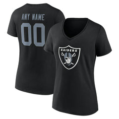 NFL Las Vegas Raiders Women's Team Authentic Personalized Name & Number V-Neck T-Shirt