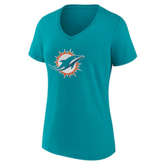 NFL Miami Dolphins Women's Team Authentic Personalized Name & Number V-Neck T-Shirt