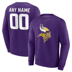 NFL Minnesota Vikings Team Authentic Personalized Name & Number Sweatshirt