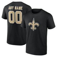 NFL New Orleans Saints Team Authentic Personalized Name & Number T-Shirt