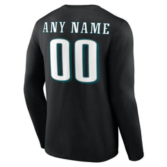 NFL Philadelphia Eagles Team Authentic Personalized Name & Number Long Sleeve T-Shirt