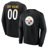 NFL Pittsburgh Steelers Team Authentic Personalized Name & Number Sweatshirt