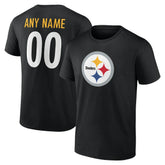 NFL Pittsburgh Steelers Team Authentic Personalized Name & Number T-Shirt