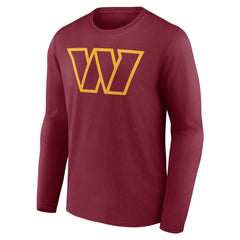 NFL Washington Commanders Team Authentic Personalized Name & Number Long Sleeve T-Shirt
