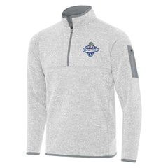 Los Angeles Dodgers Antigua Back-to-Back World Series Champions Fortune Quarter-Zip Pullover - Heather Gray