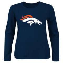 NFL Denver Broncos Women's Plus Size Scoop Neck Long Sleeve T-Shirt
