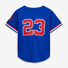 Ryne Sandberg Chicago Cubs Cooperstown Collection 1996 Mesh Batting Practice Button-Up Jersey - Royal | Mitchell & Ness