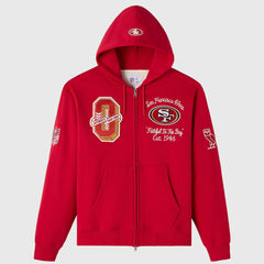 NFL San Francisco 49ers OVO x NFL Unisex Full-Zip Waffle-Lined Hoodie