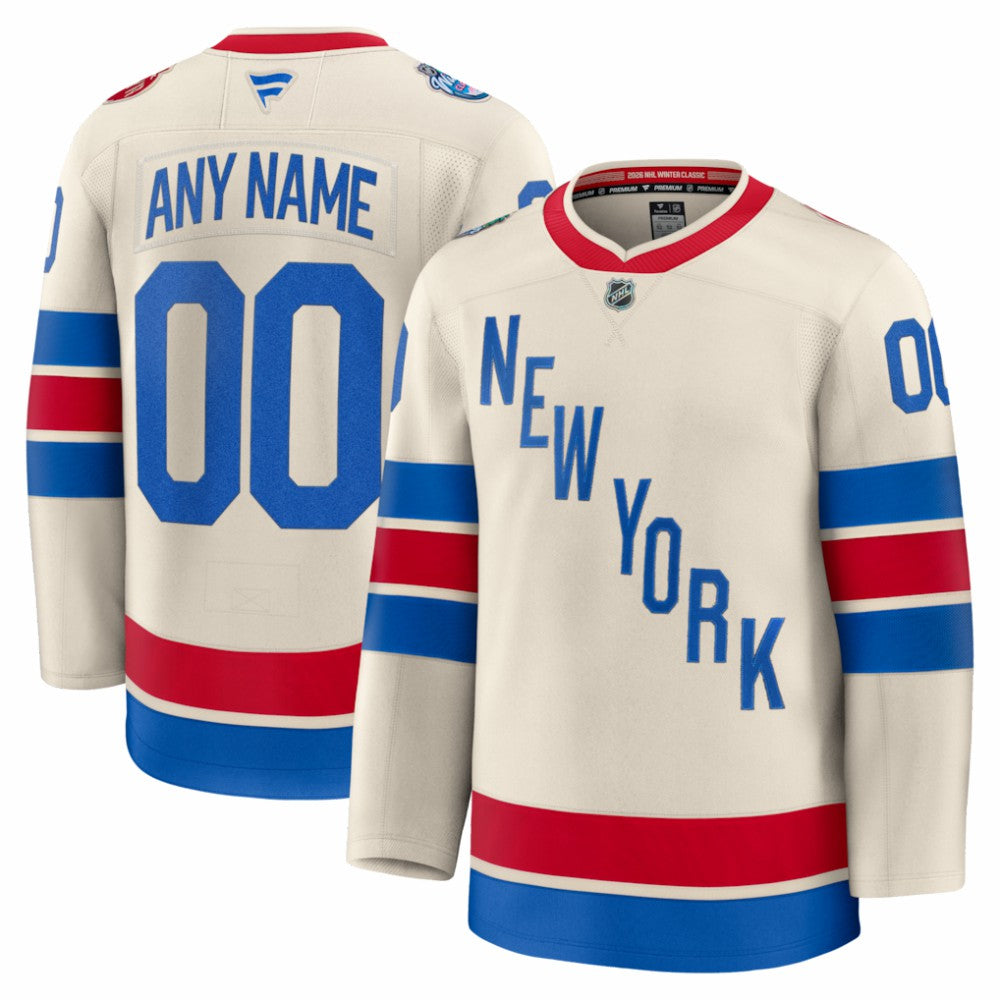 New York Rangers Fanatics 2026 NHL Winter Classic Premium Custom Jersey