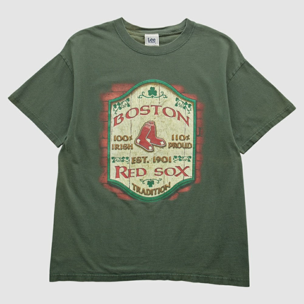 Boston Red Sox Lee Apparel 2000s T-shirt - Green Vintage