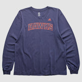 Atlanta Hawks 2000s Long Sleeve T-shirt - Navy Vintage | Adidas discount