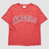 Los Angeles Angels Majestic 2000s T-shirt - Red Vintage