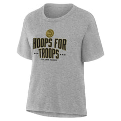 Atlanta Hawks Women's Hoops For Troops T-Shirt - Gray cheap