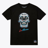 Miami Marlins Women's Sugar Skull Boxy T-Shirt - Black | Mitchell & Ness