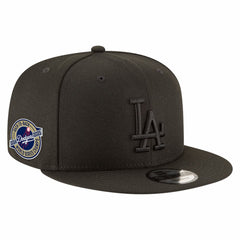 Los Angeles Dodgers 2024/25 Back-to-Back Champions Circle Side Patch 9FIFTY Snapback Hat - Black | New Era